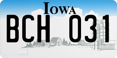 IA license plate BCH031