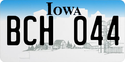 IA license plate BCH044