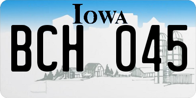 IA license plate BCH045