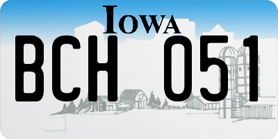 IA license plate BCH051