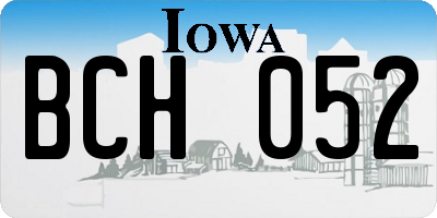 IA license plate BCH052