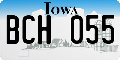 IA license plate BCH055