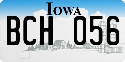 IA license plate BCH056