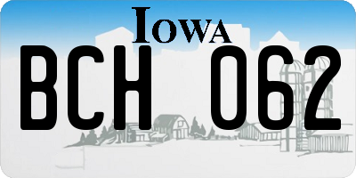 IA license plate BCH062