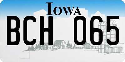 IA license plate BCH065