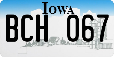 IA license plate BCH067