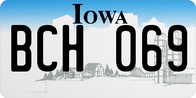 IA license plate BCH069