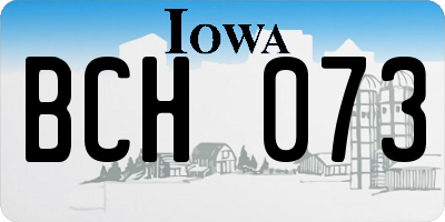 IA license plate BCH073
