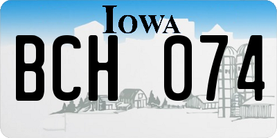 IA license plate BCH074