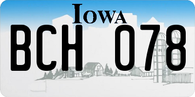 IA license plate BCH078