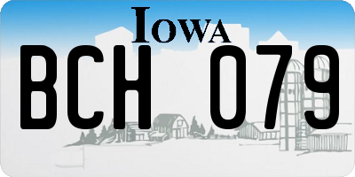 IA license plate BCH079