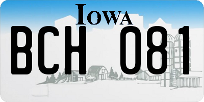 IA license plate BCH081
