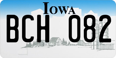 IA license plate BCH082