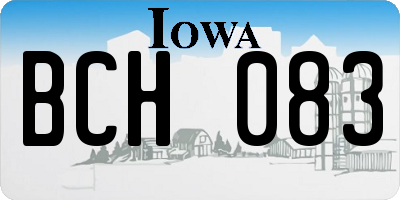 IA license plate BCH083