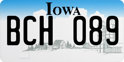 IA license plate BCH089