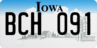 IA license plate BCH091