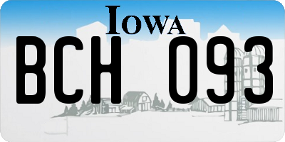 IA license plate BCH093