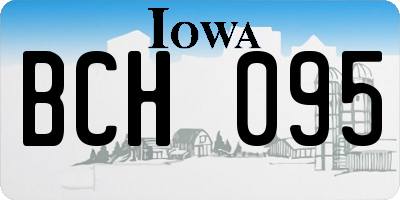 IA license plate BCH095