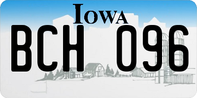 IA license plate BCH096