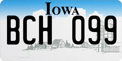 IA license plate BCH099