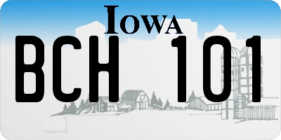 IA license plate BCH101