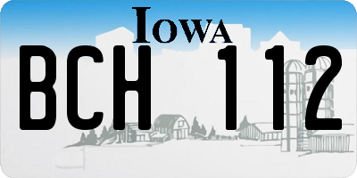 IA license plate BCH112