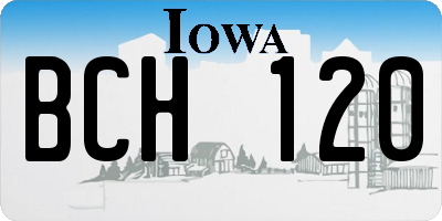 IA license plate BCH120