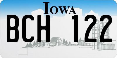 IA license plate BCH122