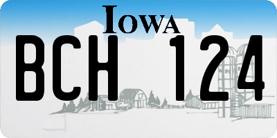IA license plate BCH124
