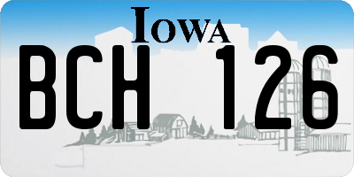 IA license plate BCH126
