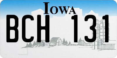 IA license plate BCH131