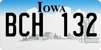 IA license plate BCH132