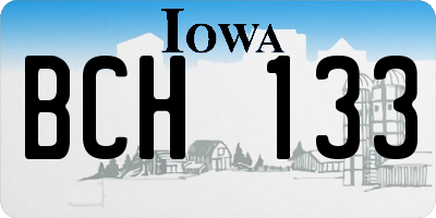 IA license plate BCH133