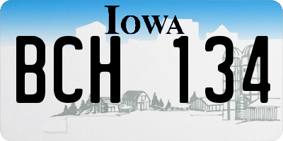 IA license plate BCH134