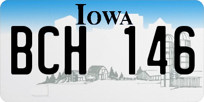 IA license plate BCH146