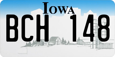 IA license plate BCH148