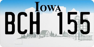 IA license plate BCH155