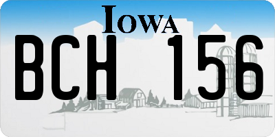 IA license plate BCH156
