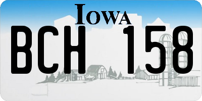 IA license plate BCH158