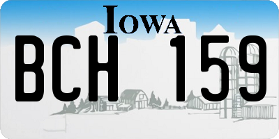 IA license plate BCH159