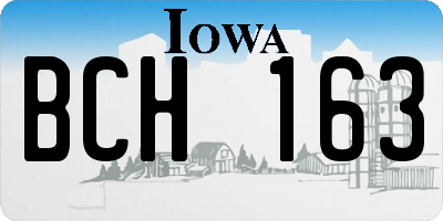 IA license plate BCH163