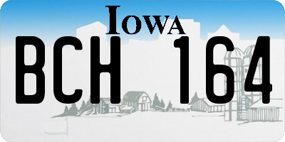 IA license plate BCH164