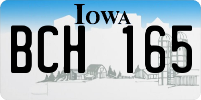 IA license plate BCH165