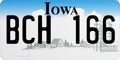 IA license plate BCH166