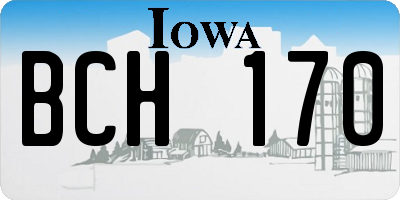 IA license plate BCH170