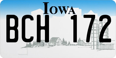 IA license plate BCH172