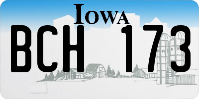 IA license plate BCH173