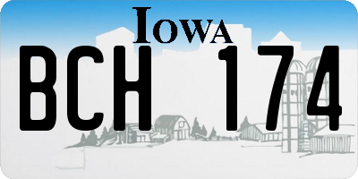 IA license plate BCH174