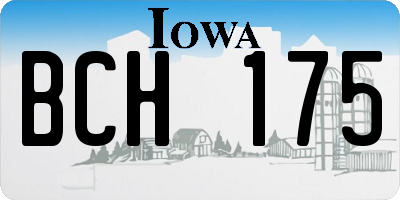 IA license plate BCH175