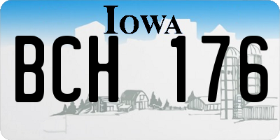 IA license plate BCH176
